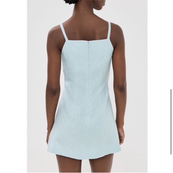 Reformation Phillipa Linen dress in Aquamarine NWT - Picture 5 of 12